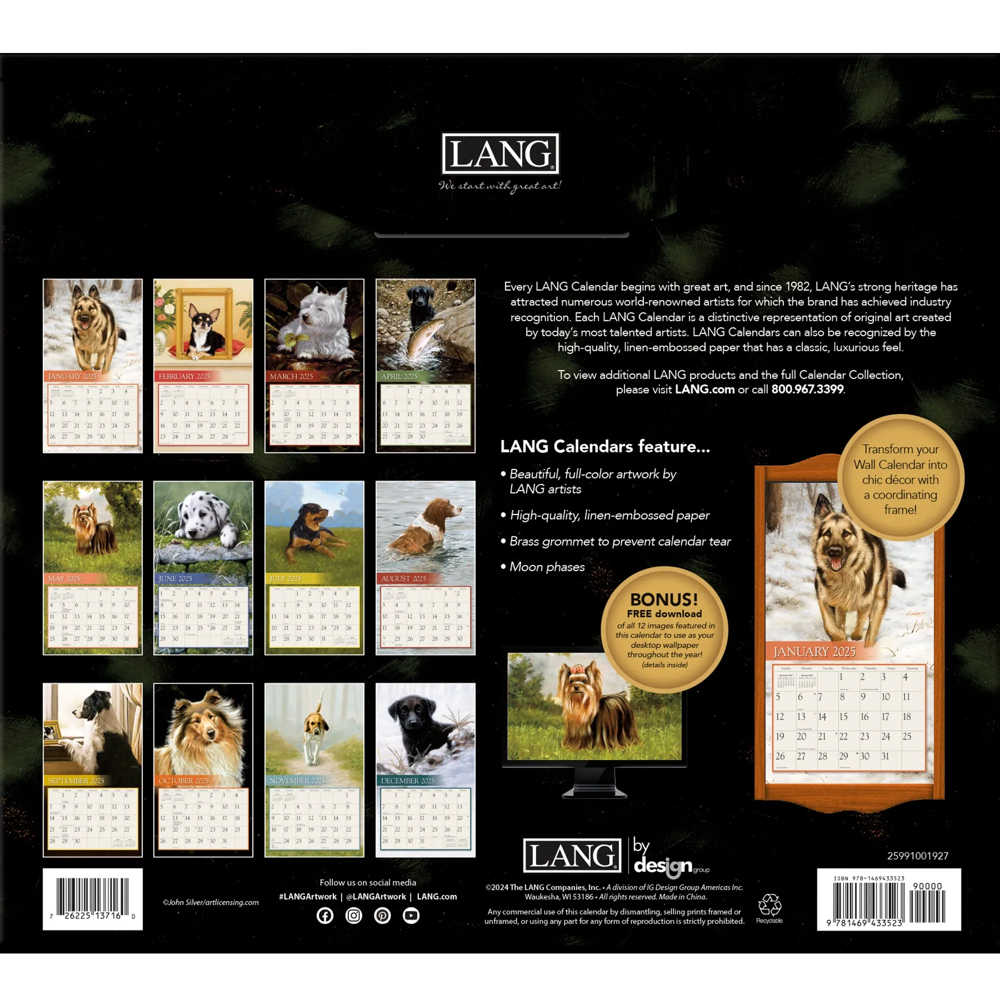 Love Of Dogs 2025 | Wall Calendar