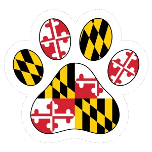 Maryland Paw Print / Magnet