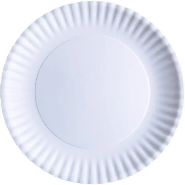 Melamine 16" White "Paper" Platter