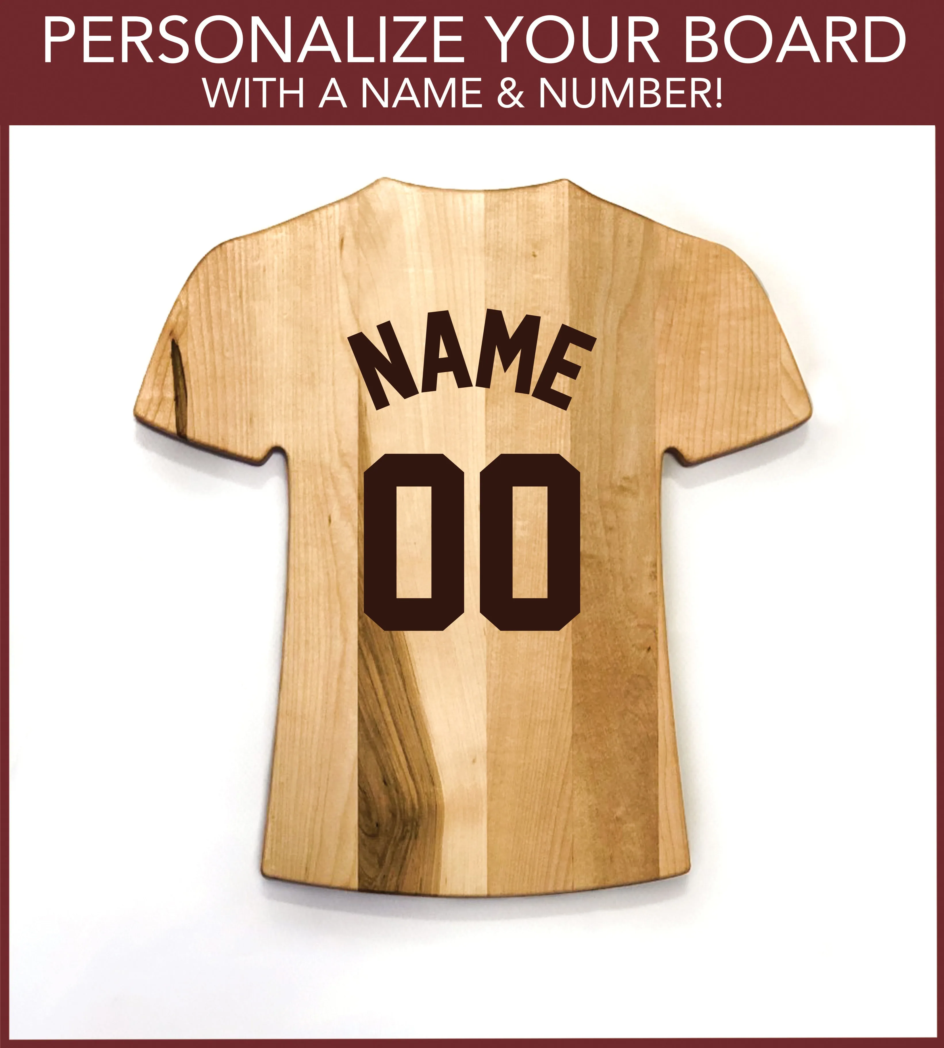 Minnesota Twins Team Jersey Cutting Board | Customize With Your Name & Number | Add a Personalized Note