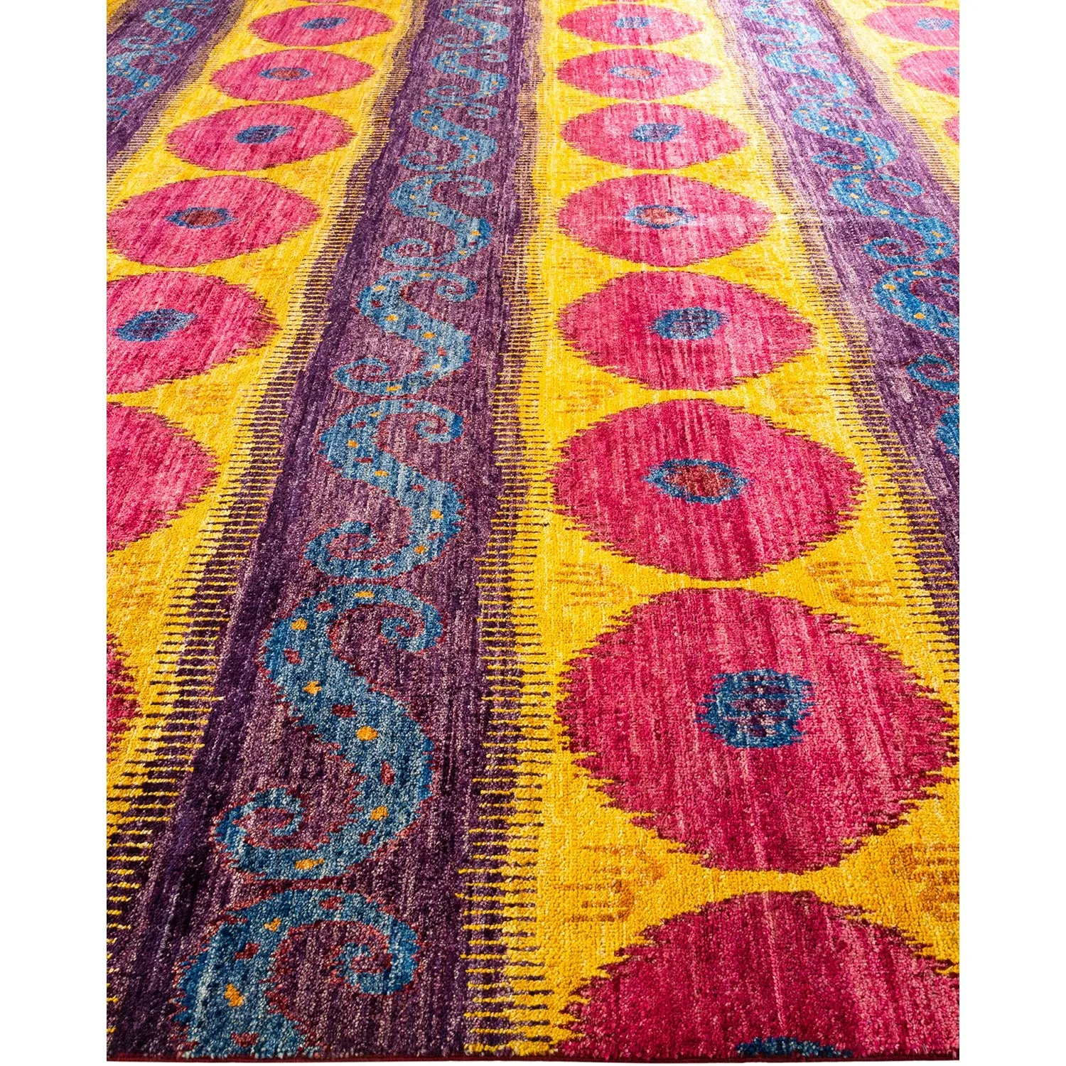 Multicolored Transitional Wool Rug - 11'10" x 12'1"