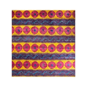 Multicolored Transitional Wool Rug - 11'10" x 12'1"