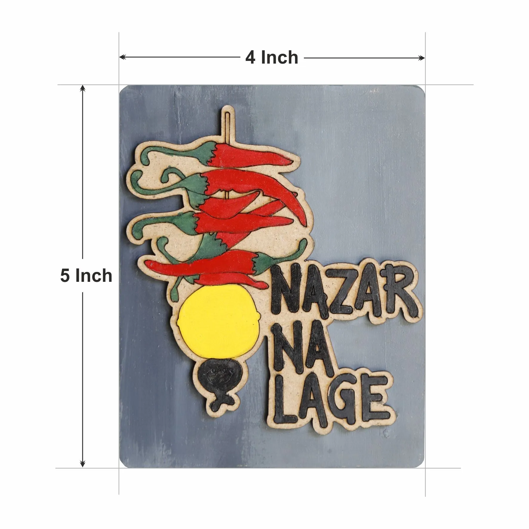 Nazar Na Lage Hand-Painted Fridge Magnet