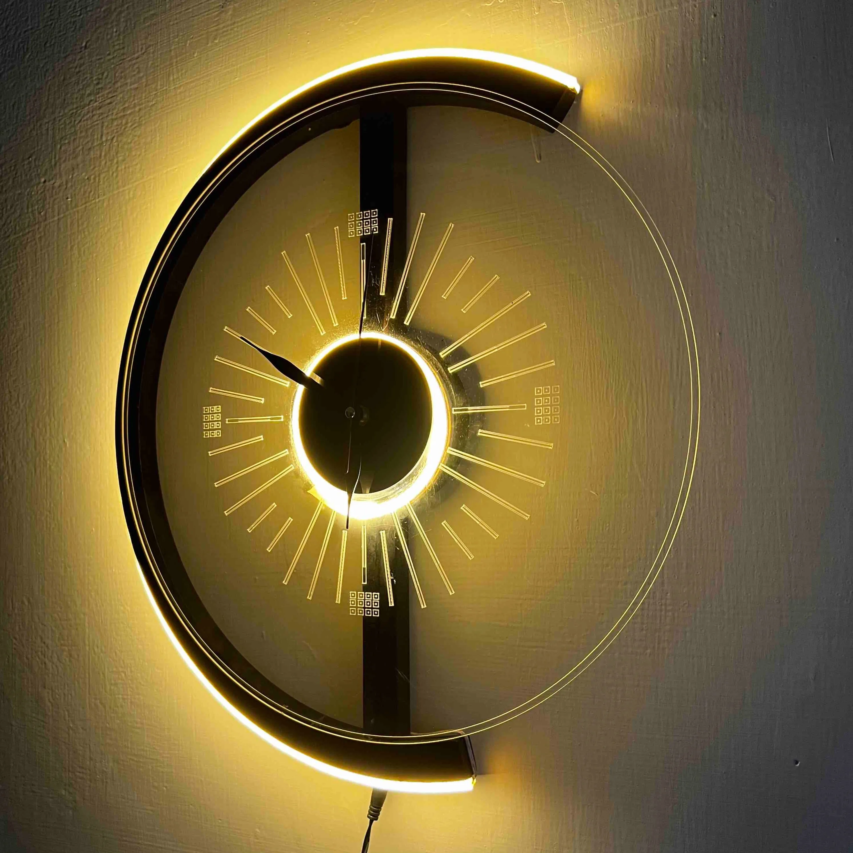 Neon Decorative Wall Art Clock - Wall Clocks