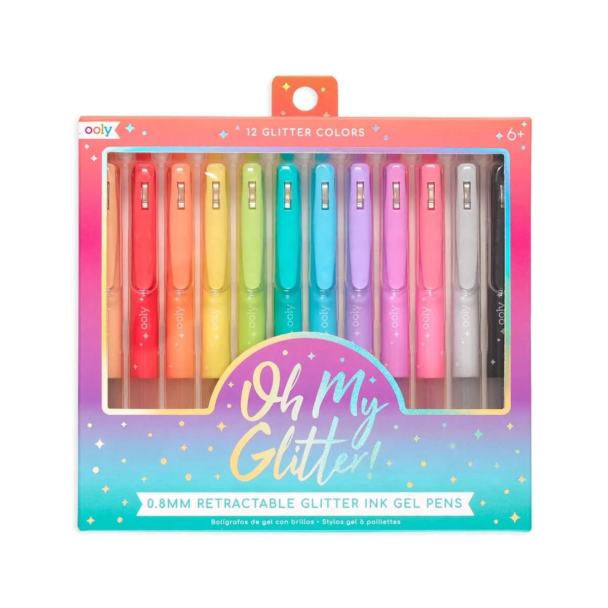 *NEW* Ooly Oh My Glitter! Retractable Glitter Gel Pens, Pack of 12