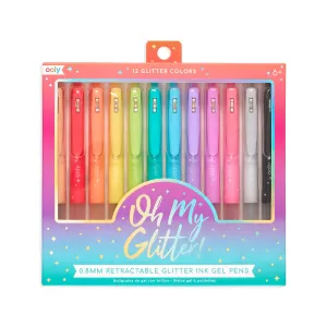 *NEW* Ooly Oh My Glitter! Retractable Glitter Gel Pens, Pack of 12