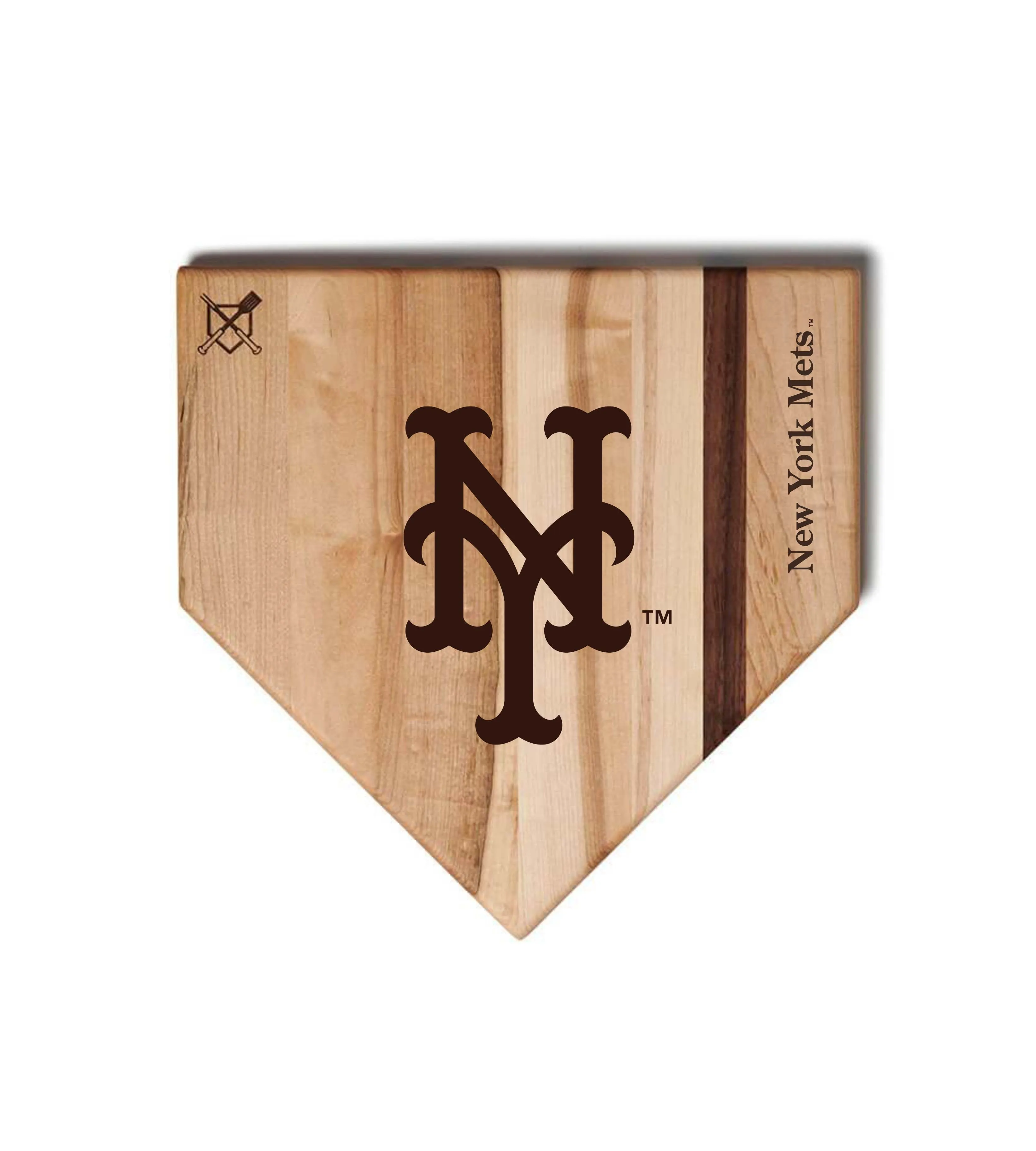 New York Mets Home Plate Cutting Boards | Multiple Sizes | Multiple Designs