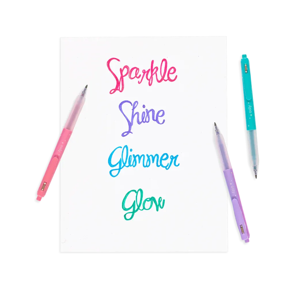 Oh My Glitter! Retractable Gel Pens - Set of 4