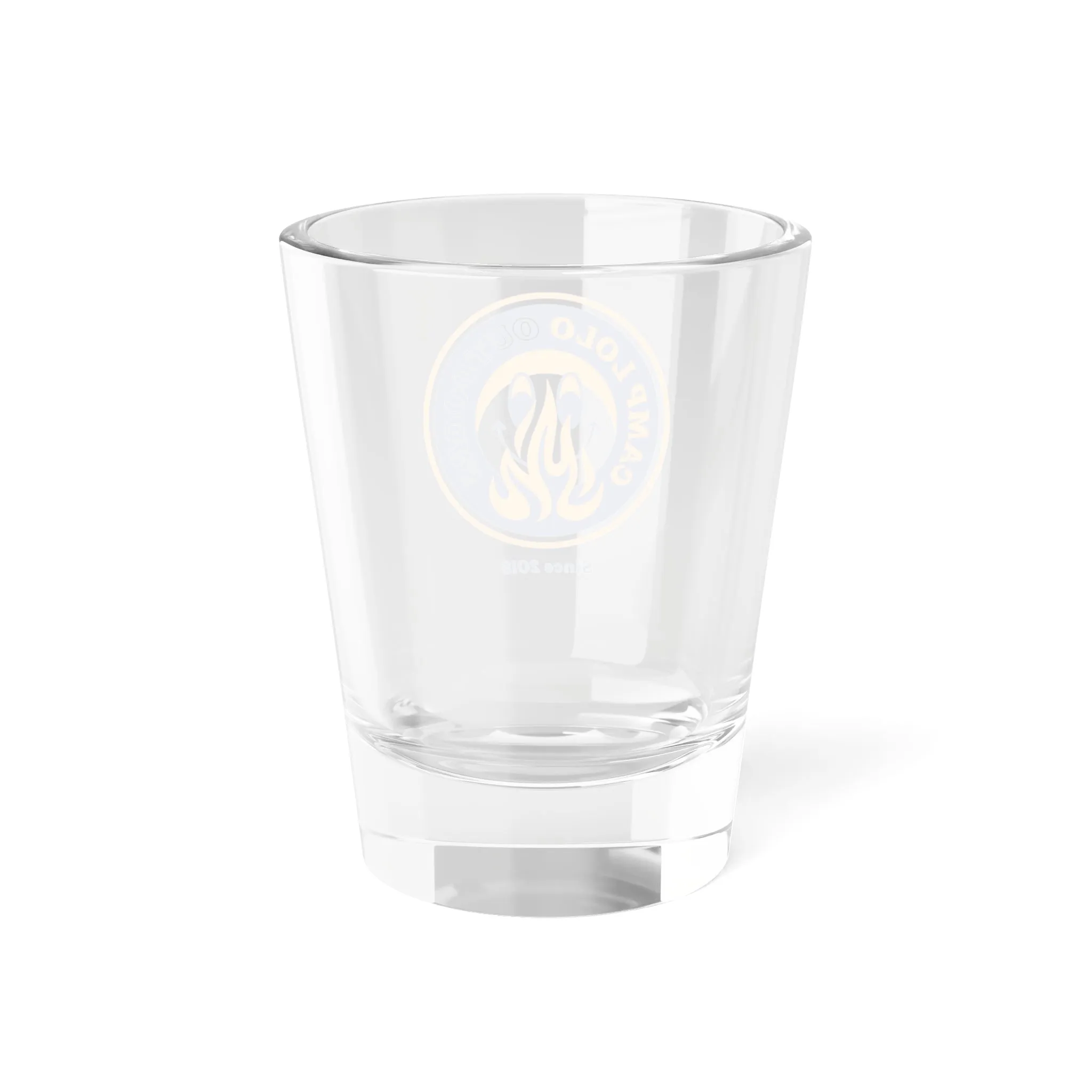 Old School Happy Camper Shot Glass, 1.5oz