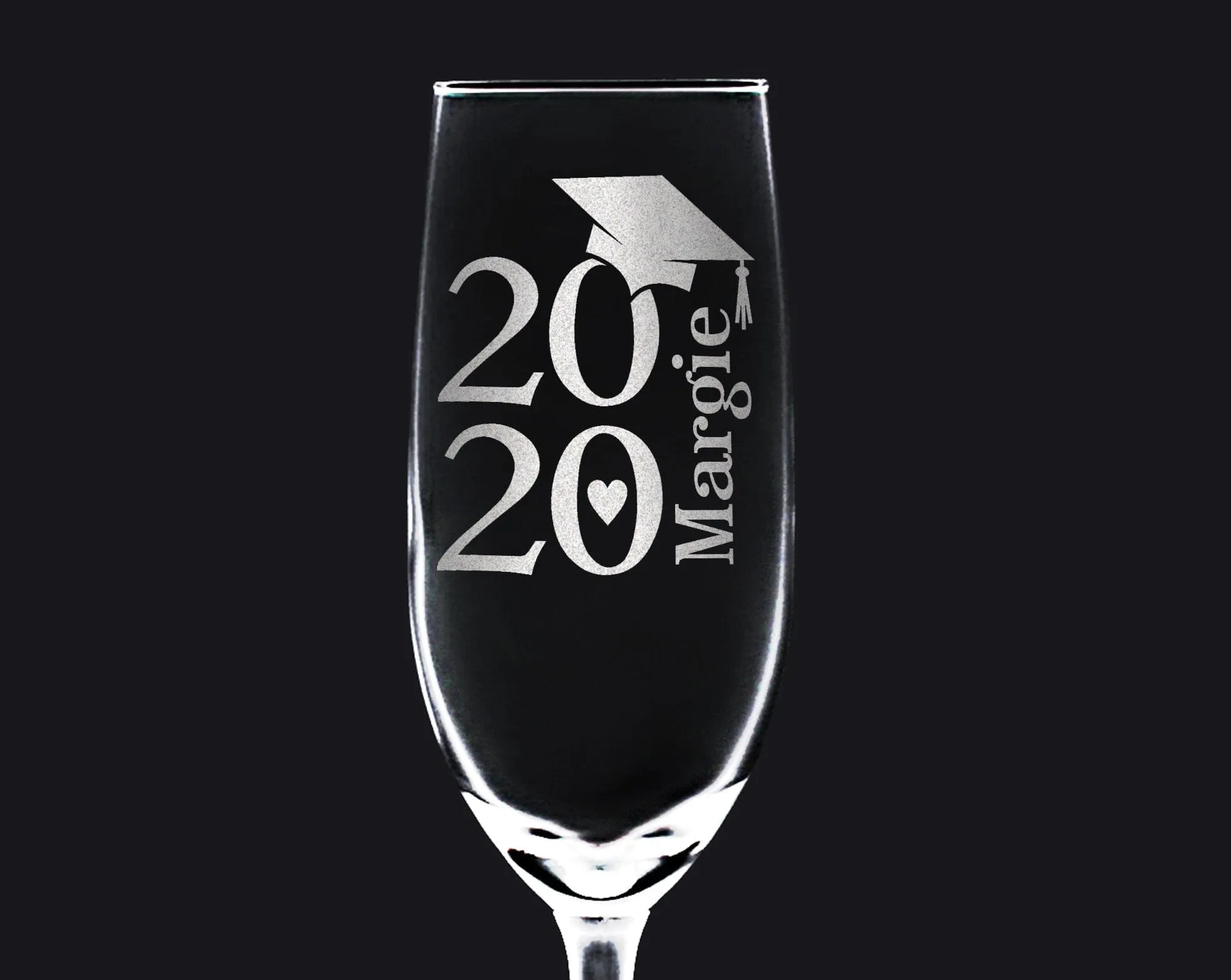 ONE College Graduation Gifts Champagne Glass Class of 2020 Masters Bachelors Graduate Degree Wine Personalized Drinkware Celebration Toast