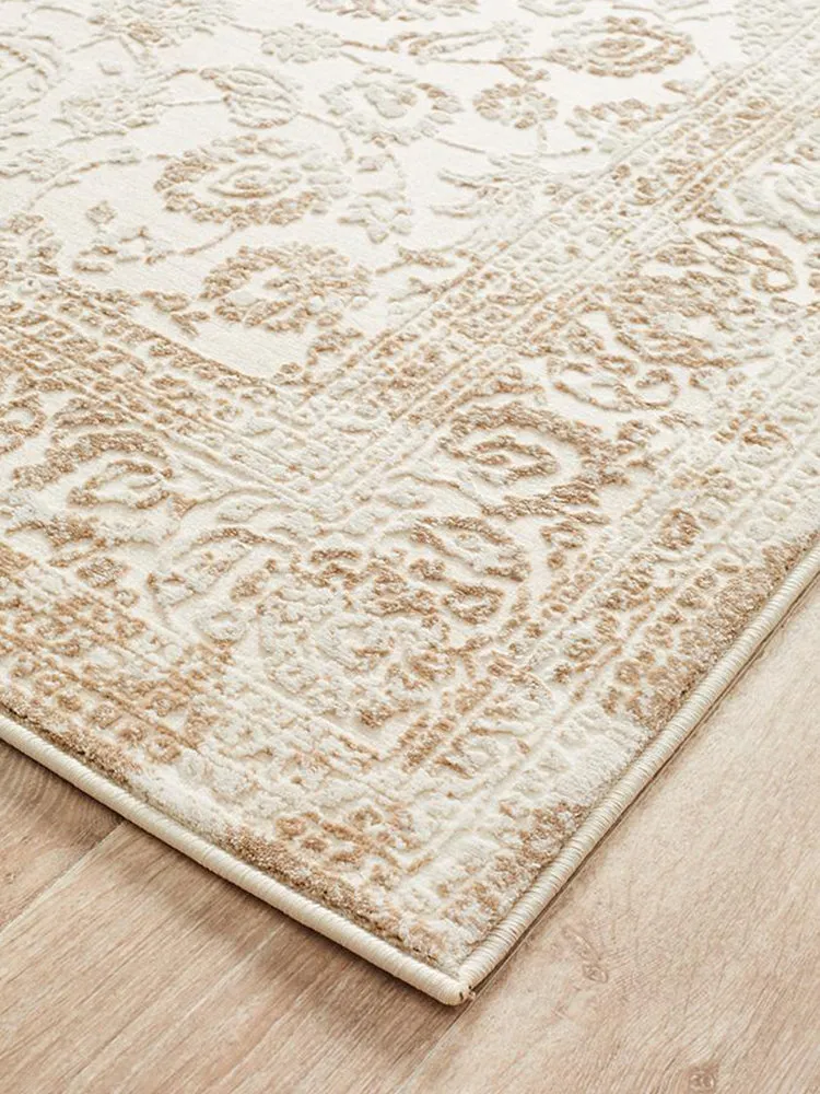 Opulence Cream Low-Shed Textured Rug