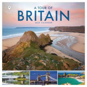 Otter House A Tour of Britain Wiro Wall Calendar 2025