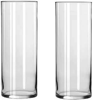 Padmashri Glass Cylinder Vases 12 Inch Tall X 4 Inch Round - Multi-use: Pillar Candle, Floating Candles Holders or Flower Vase (Cylinder Vase- 2Pcs)