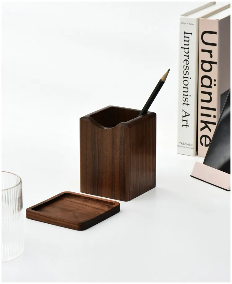 Penthouse Wood Desk Organizer Box