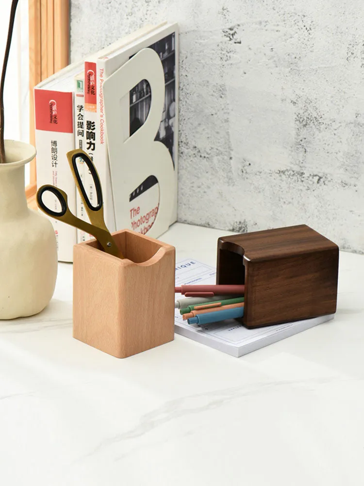 Penthouse Wood Desk Organizer Box