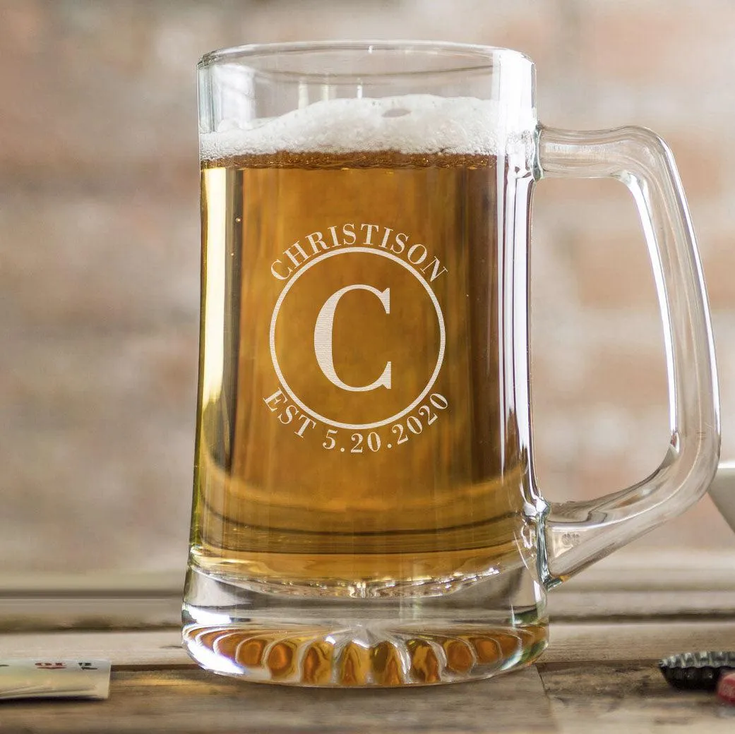 Personalized Beer Mug 25 oz.