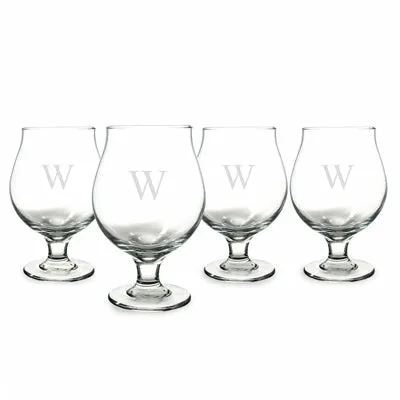 Personalized Belgian Beer Glasses (Set of 4)