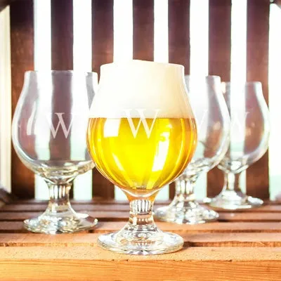 Personalized Belgian Beer Glasses (Set of 4)