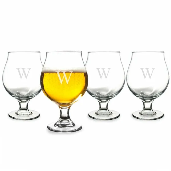 Personalized Belgian Beer Glasses (Set of 4)