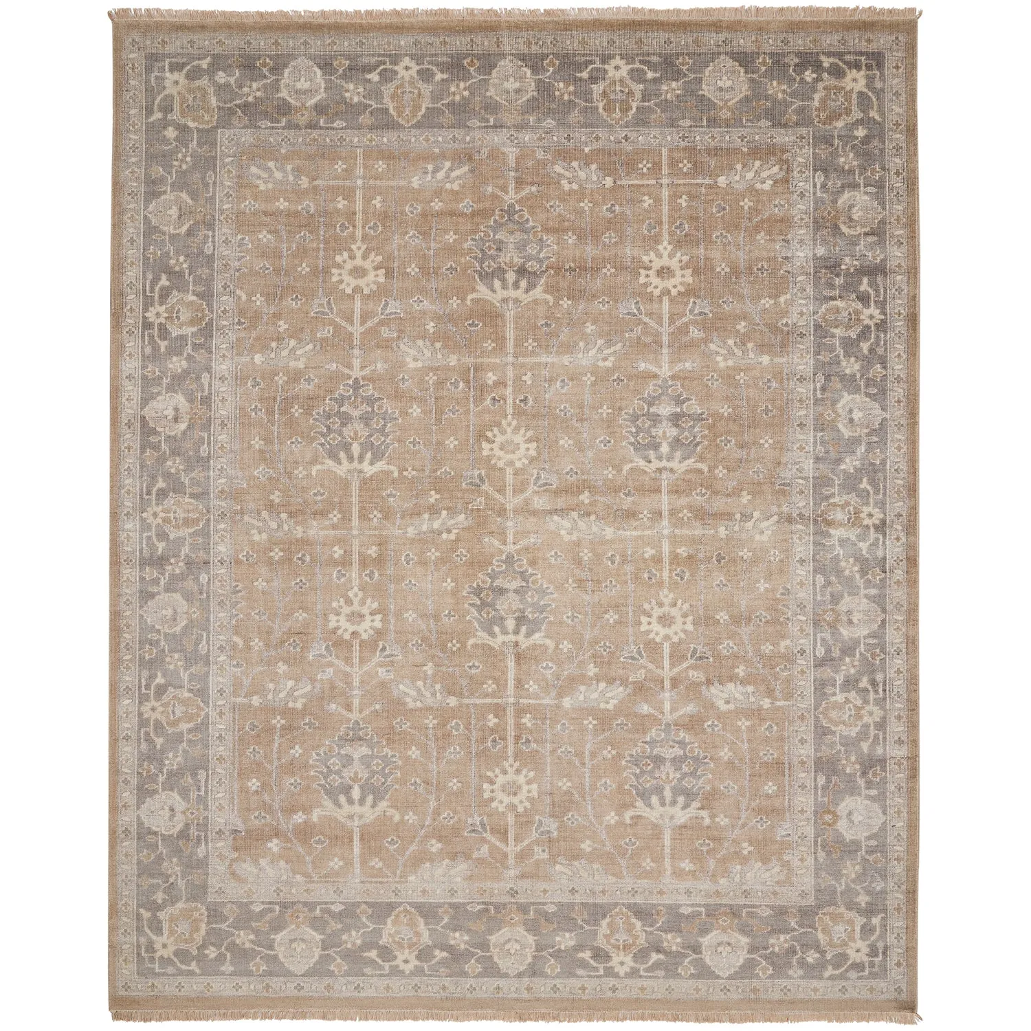 Pewter Essentials Traditional Persian Style Bamboo Rug