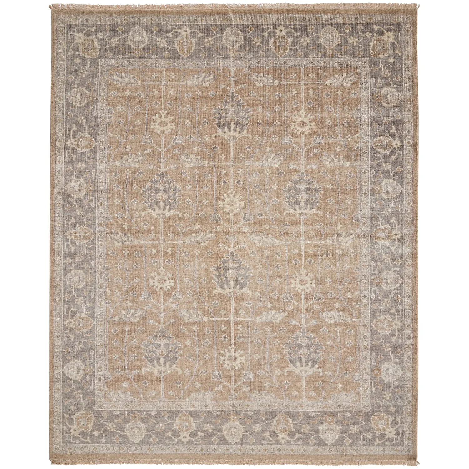 Pewter Essentials Traditional Persian Style Bamboo Rug