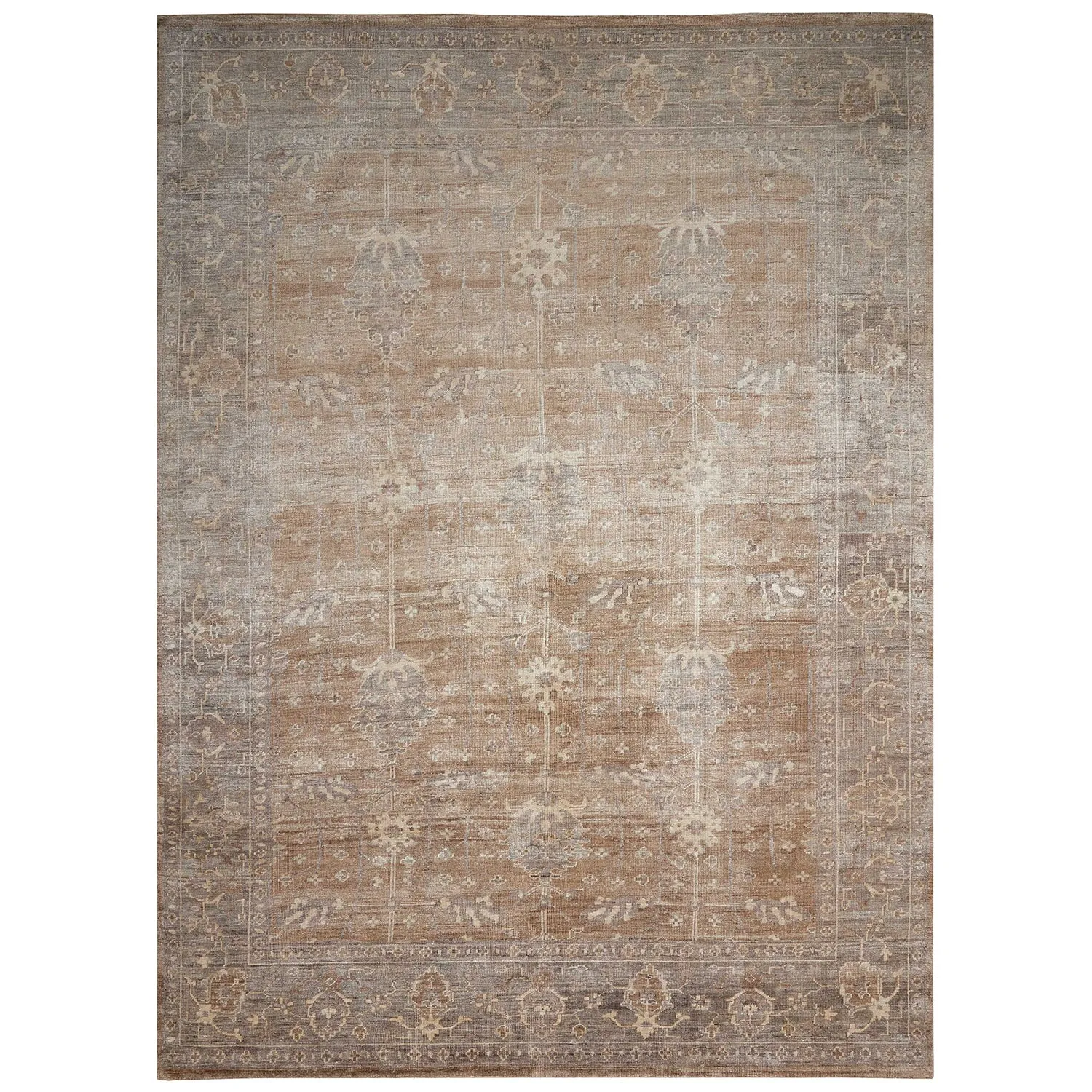 Pewter Essentials Traditional Persian Style Bamboo Rug