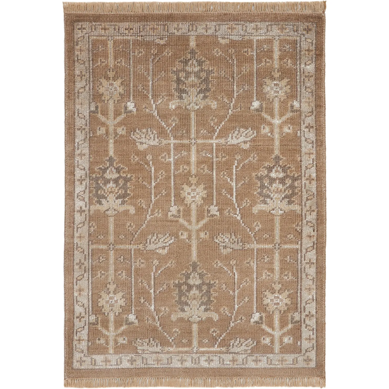 Pewter Essentials Traditional Persian Style Bamboo Rug