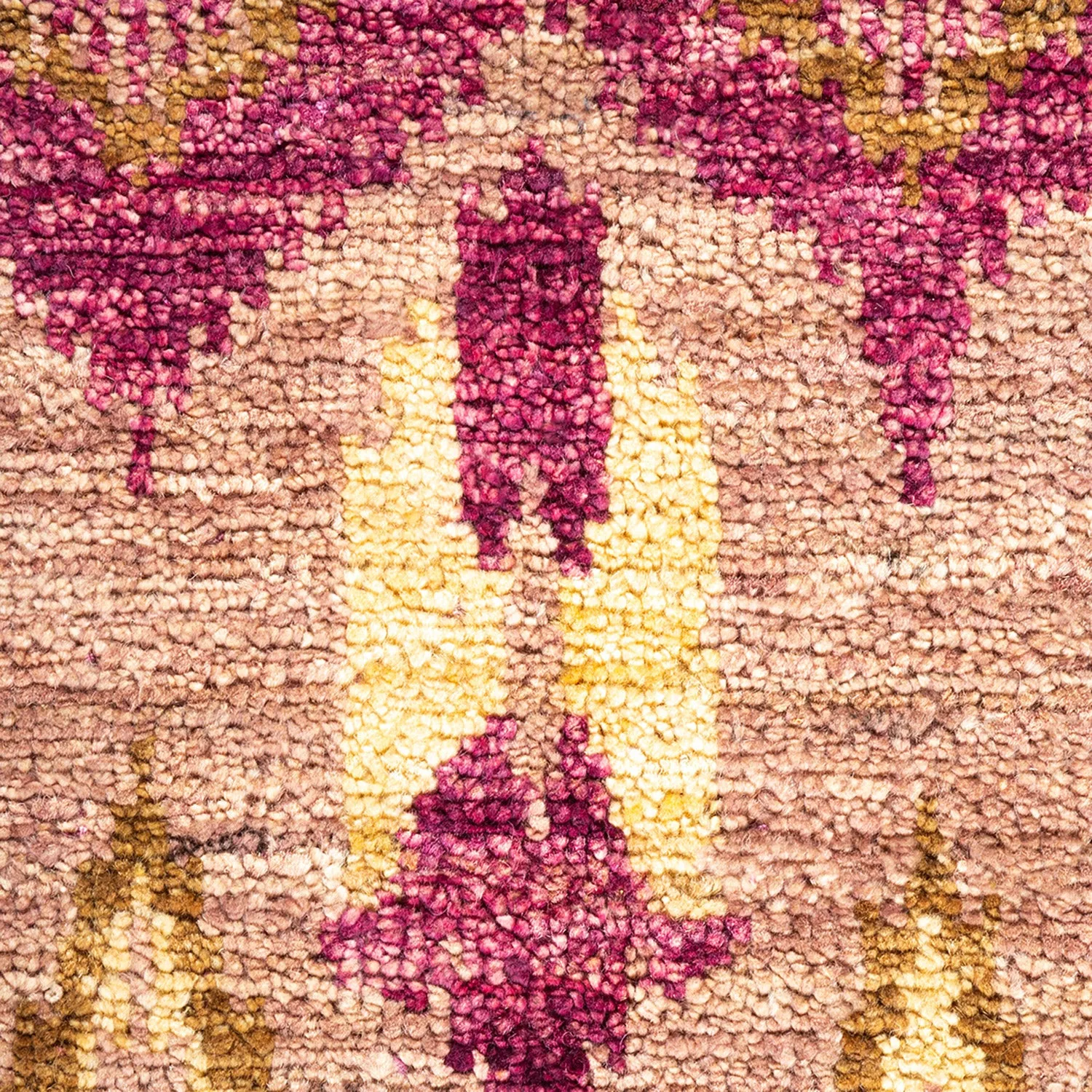 Purple Modern Wool Rug - 6'2" x 9'10"