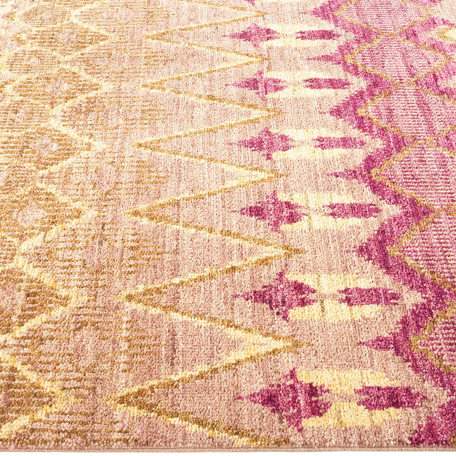 Purple Modern Wool Rug - 6'2" x 9'10"