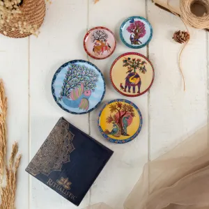 Ritualistic Gondh Fridge Magnets- Set of 5