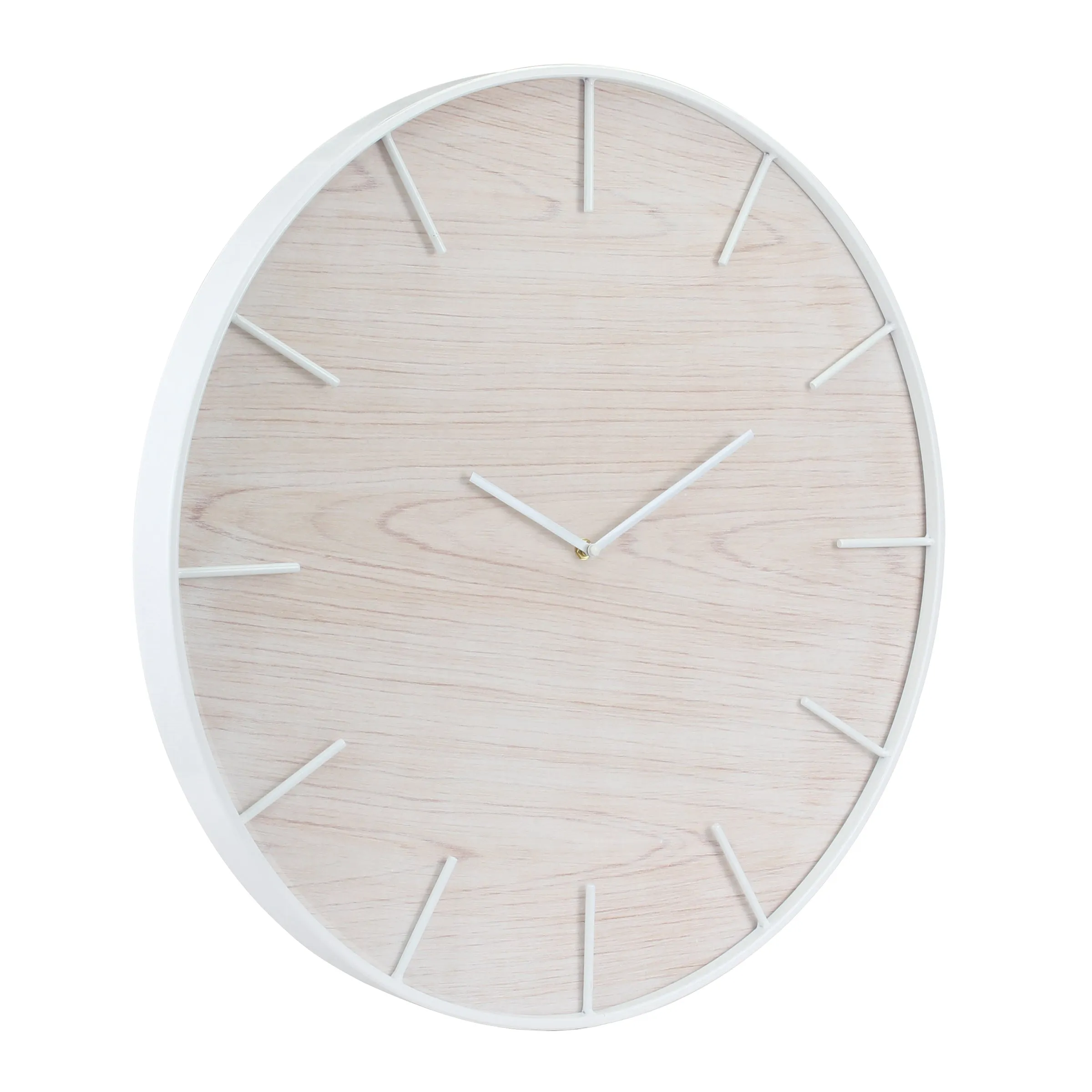 Round Open Face Blonde Clock with White (WS)