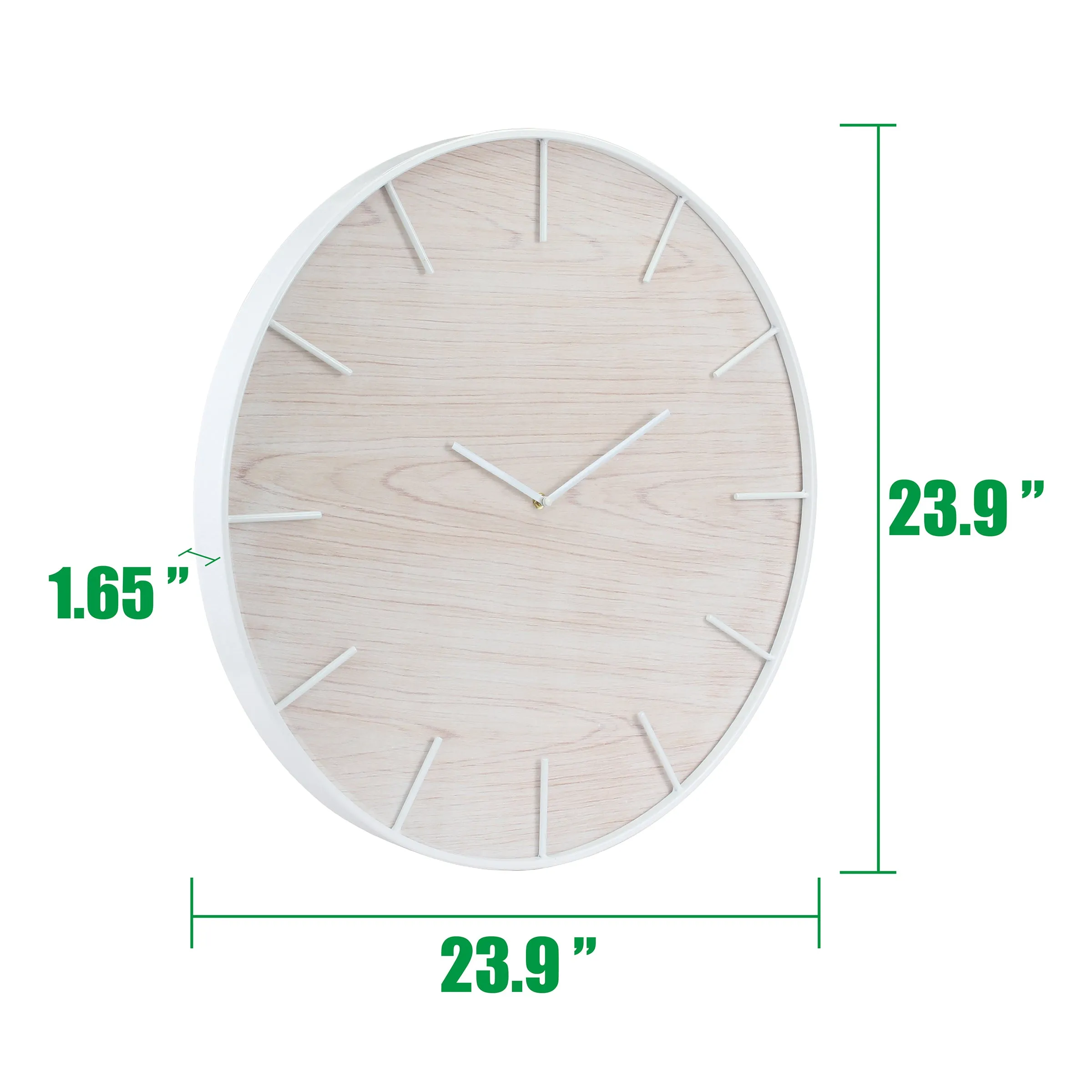 Round Open Face Blonde Clock with White (WS)