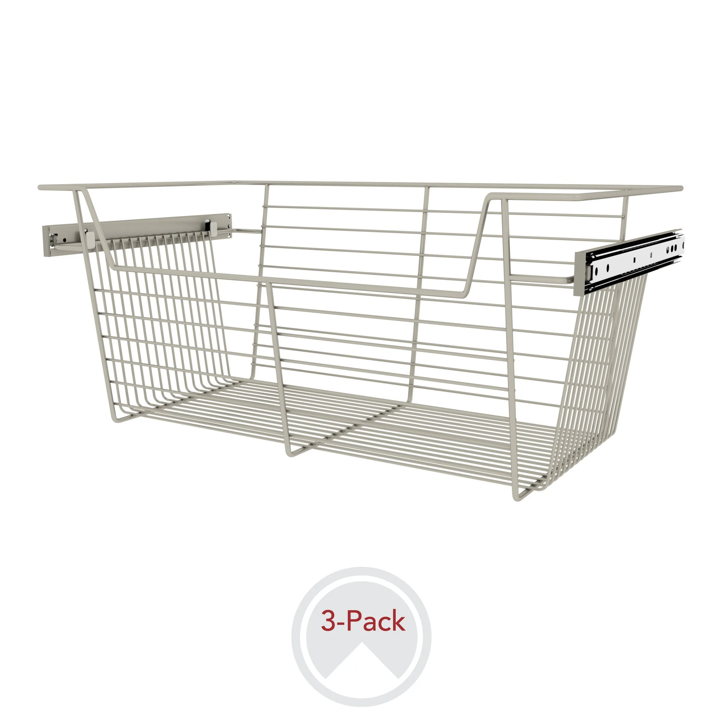 Sidelines / CBSL-241405SN-3 / 24" W Closet Baskets for Custom Closet Systems (3-Pack)