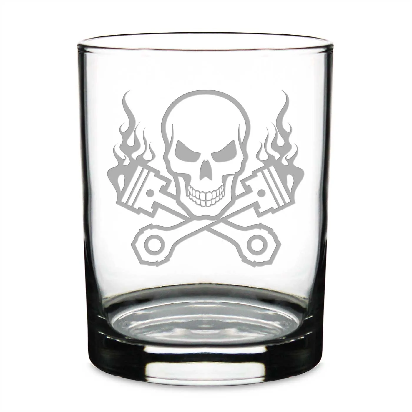 Skull & Pistons Racing Personalized 14 oz. Double Old Fashioned Whiskey Glass