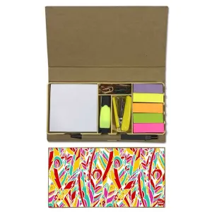 Stationery Kit Desk Organizer Memo Notepad - Bright Jungle