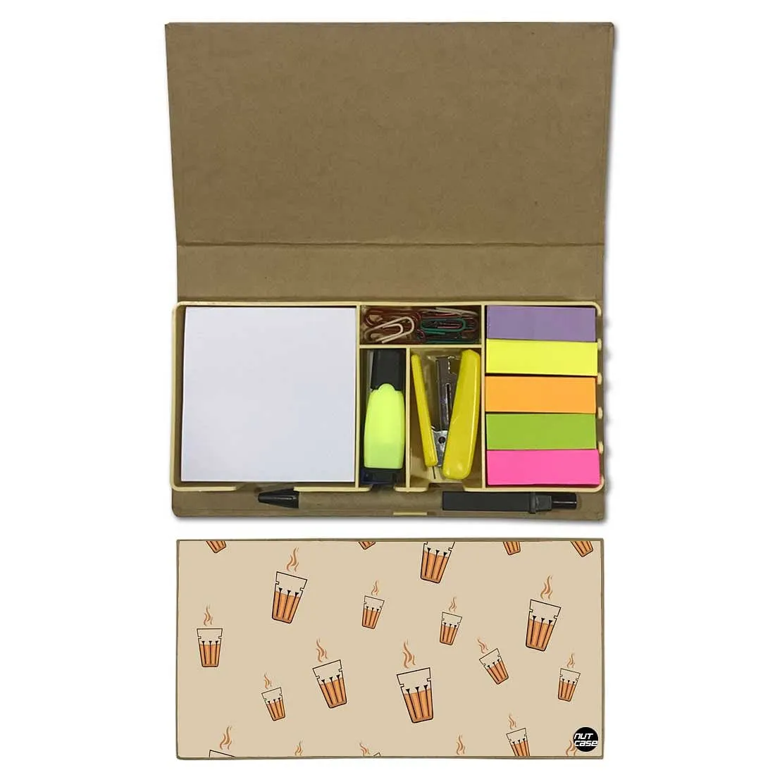 Stationery Kit Desk Organizer Memo Notepad - Chai