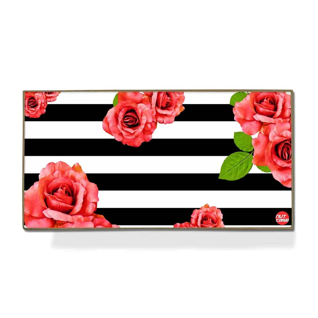 Stationery Kit Desk Organizer Memo Notepad - Floral Stripes