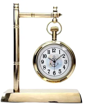 Table Clock with Stand Home Office Decorative Gift Watch Golden