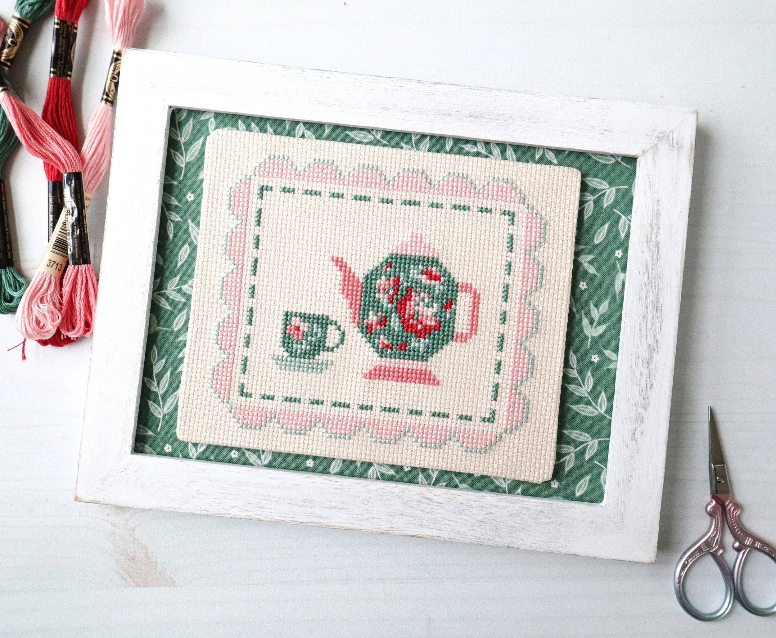 Tea Party Cross Stitch PDF Pattern