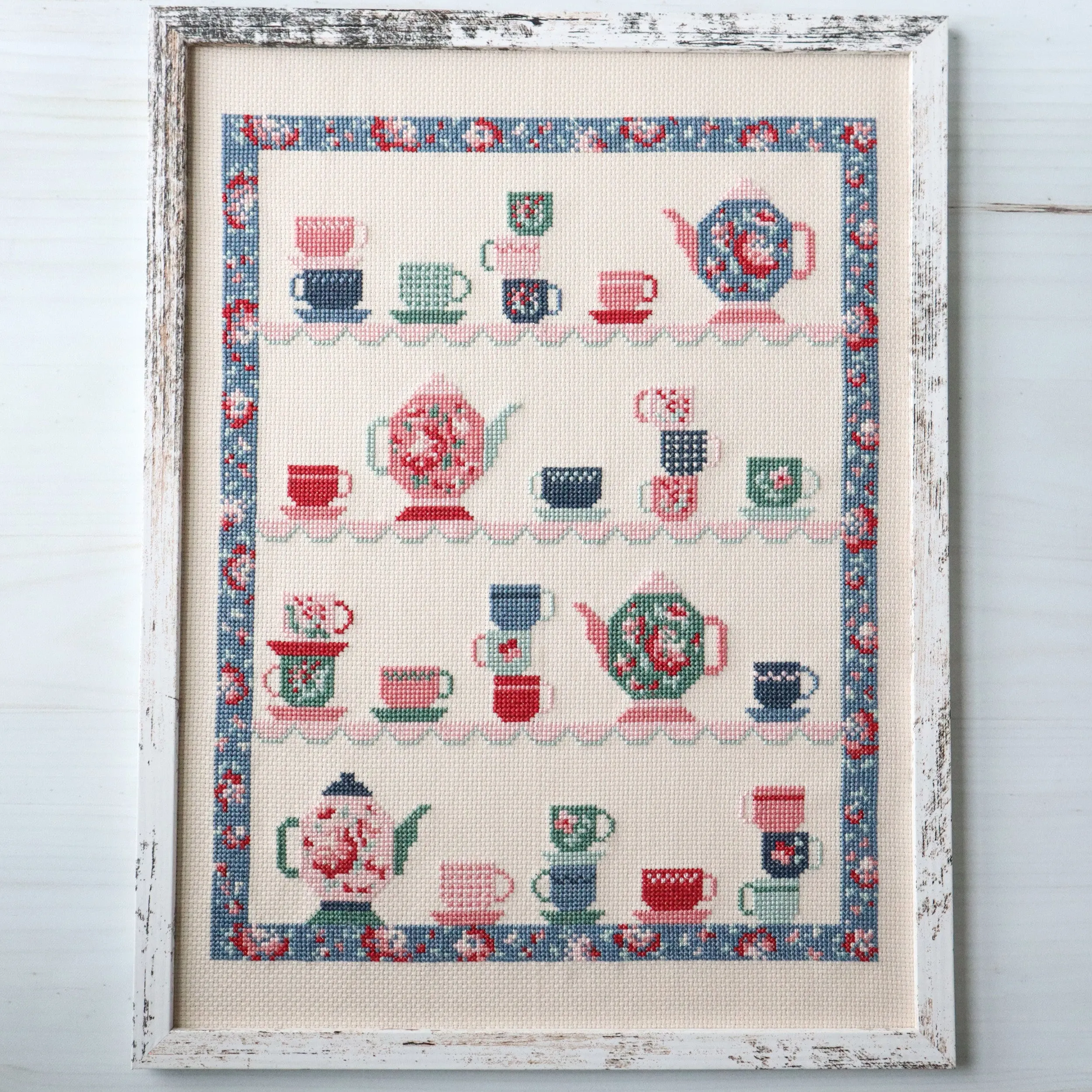 Tea Party Cross Stitch PDF Pattern