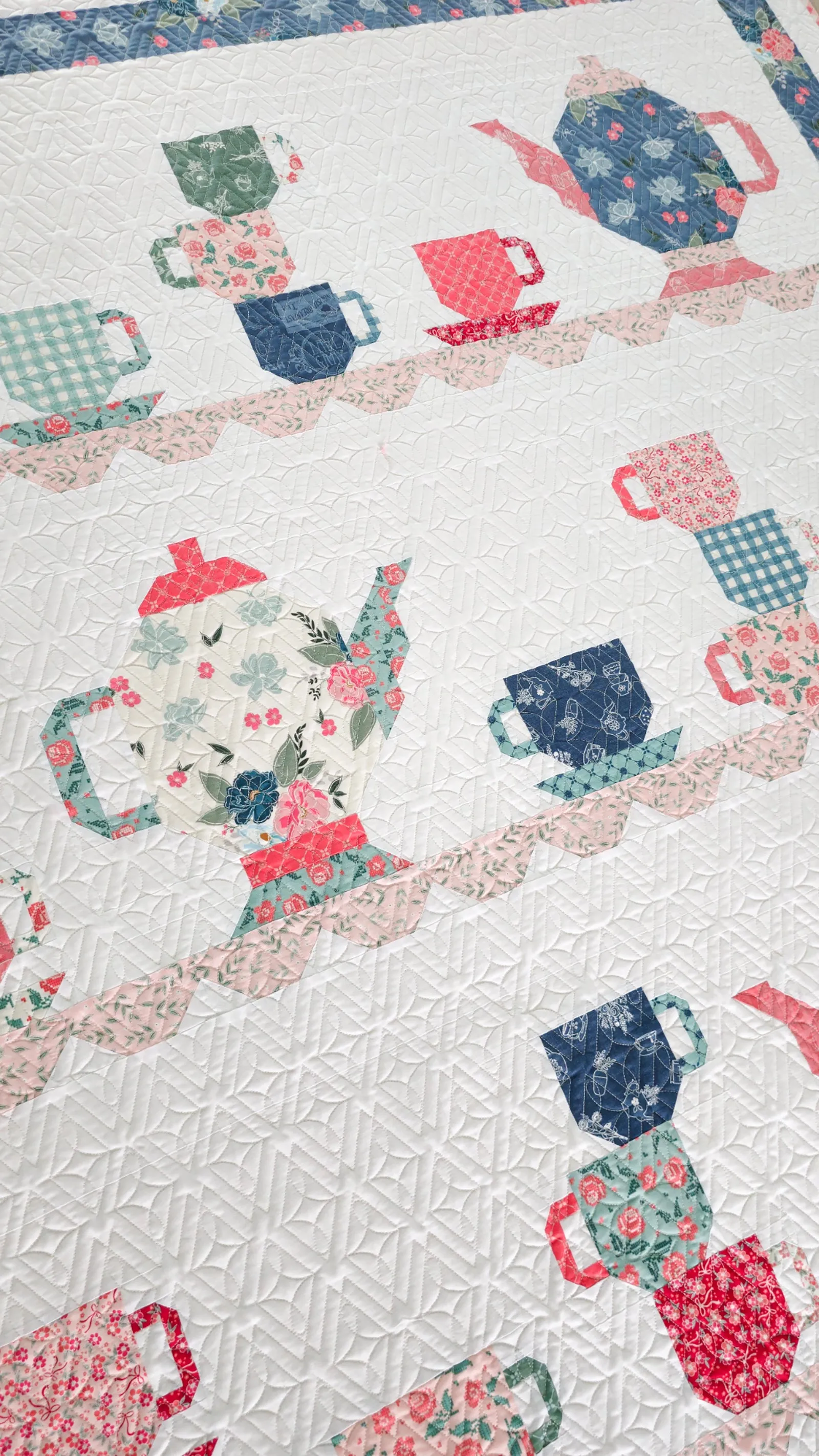 Tea Party Quilt Paper Pattern