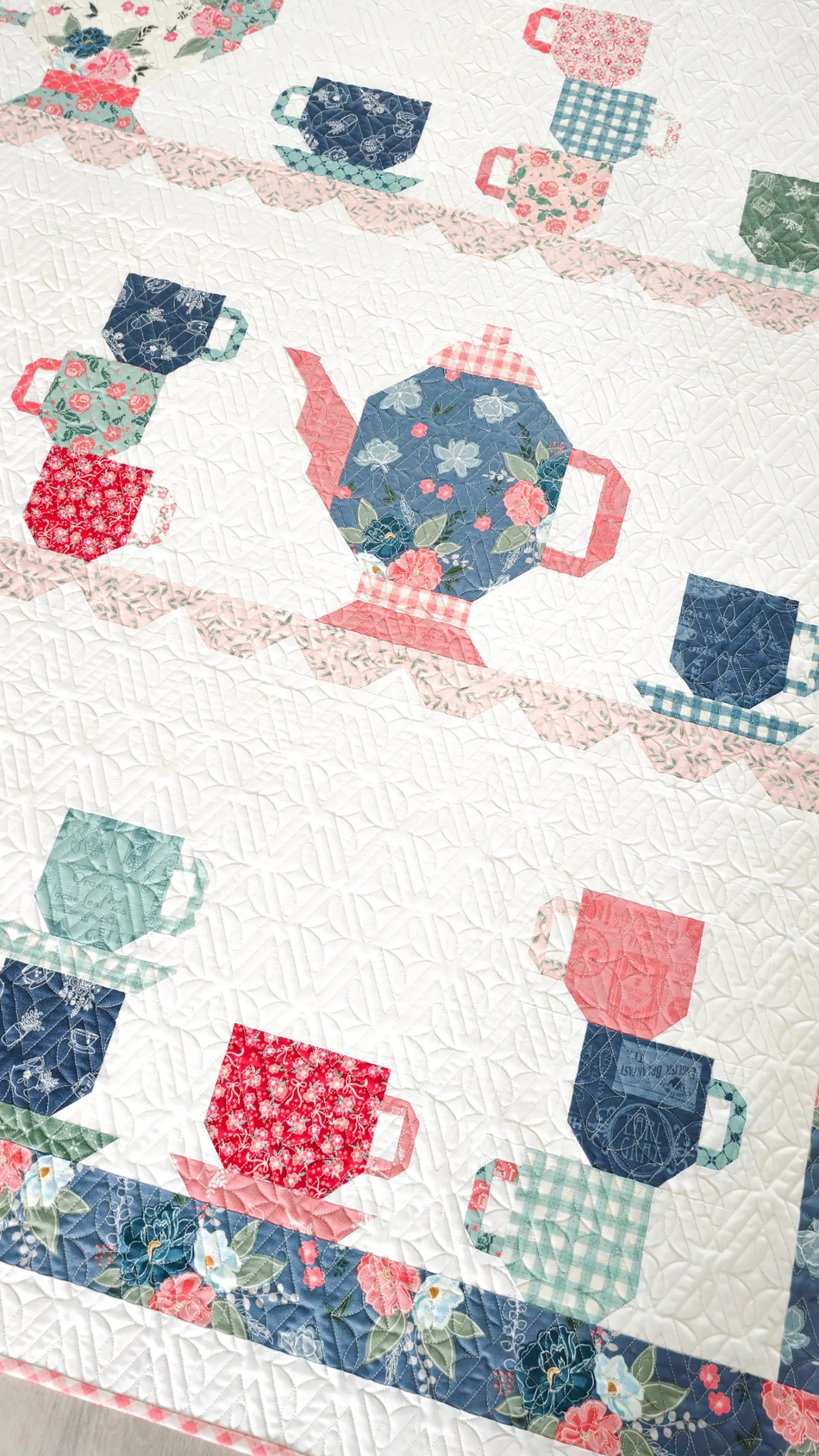 Tea Party Quilt Paper Pattern