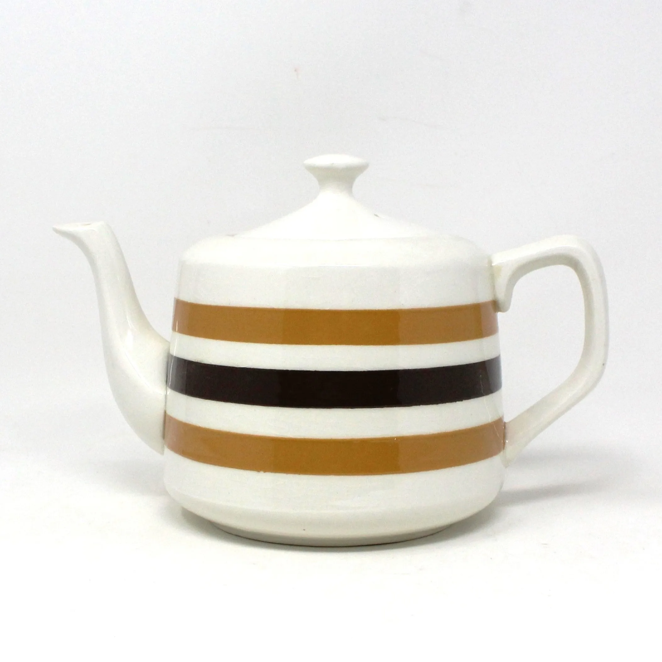 Teapot, Carrigaline, Colleen Striped Teapot, Mid Century Ireland Pottery, Vintage