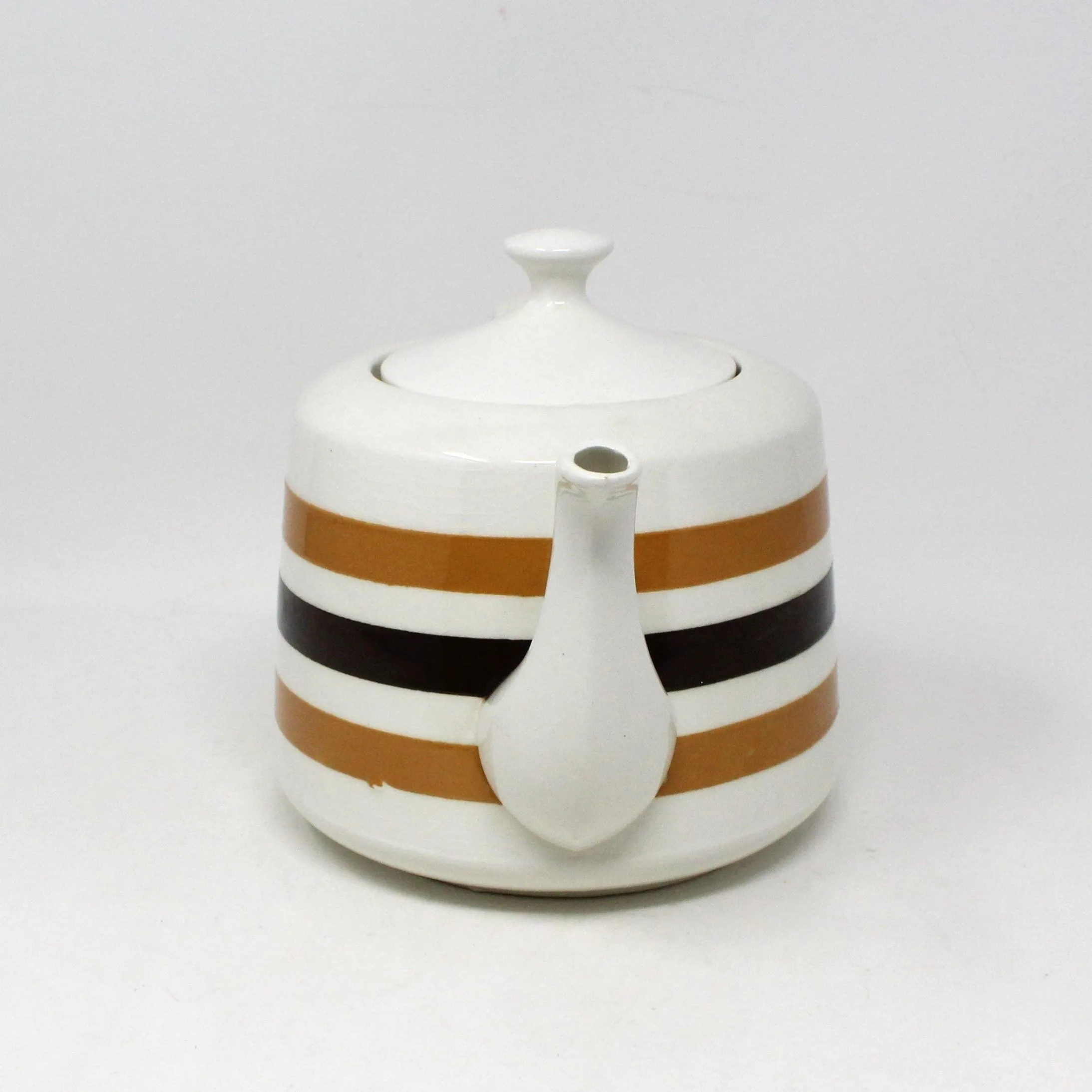 Teapot, Carrigaline, Colleen Striped Teapot, Mid Century Ireland Pottery, Vintage