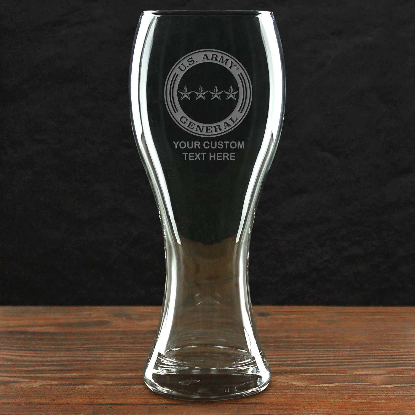 US Army 'Build Your Glass' Personalized 23 oz. Giant Pilsner Glass