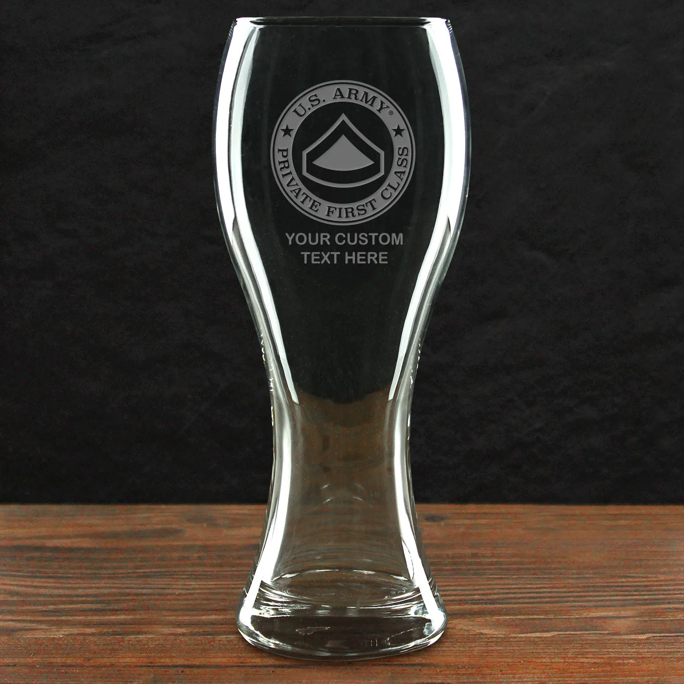 US Army 'Build Your Glass' Personalized 23 oz. Giant Pilsner Glass