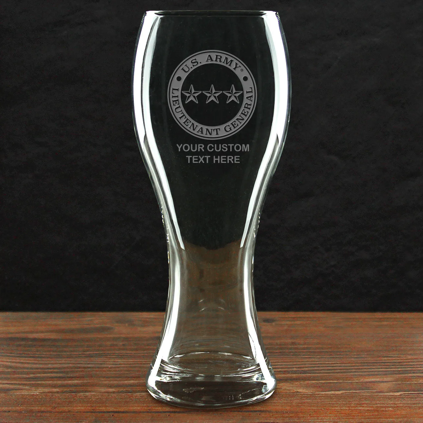 US Army 'Build Your Glass' Personalized 23 oz. Giant Pilsner Glass