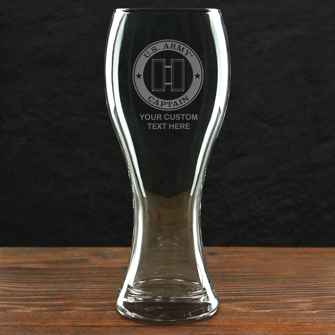 US Army 'Build Your Glass' Personalized 23 oz. Giant Pilsner Glass