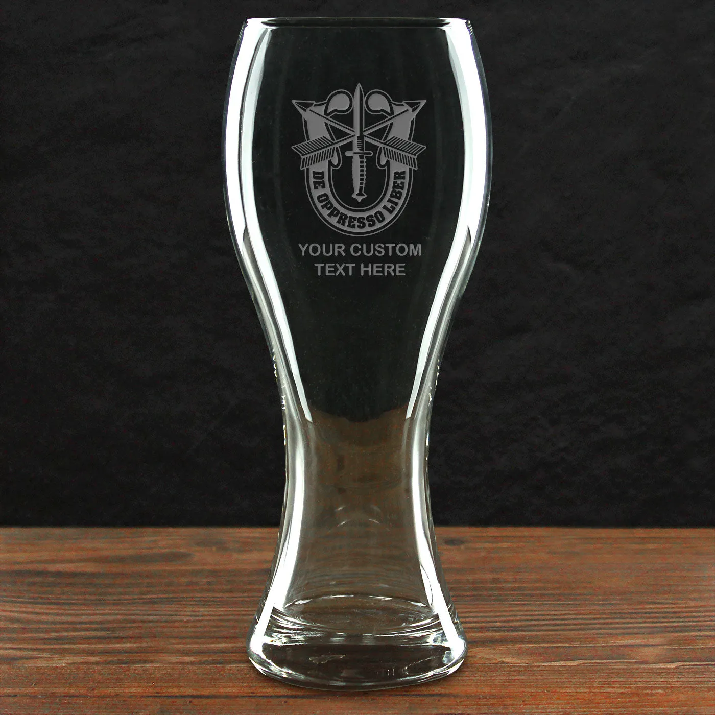 US Army 'Build Your Glass' Personalized 23 oz. Giant Pilsner Glass