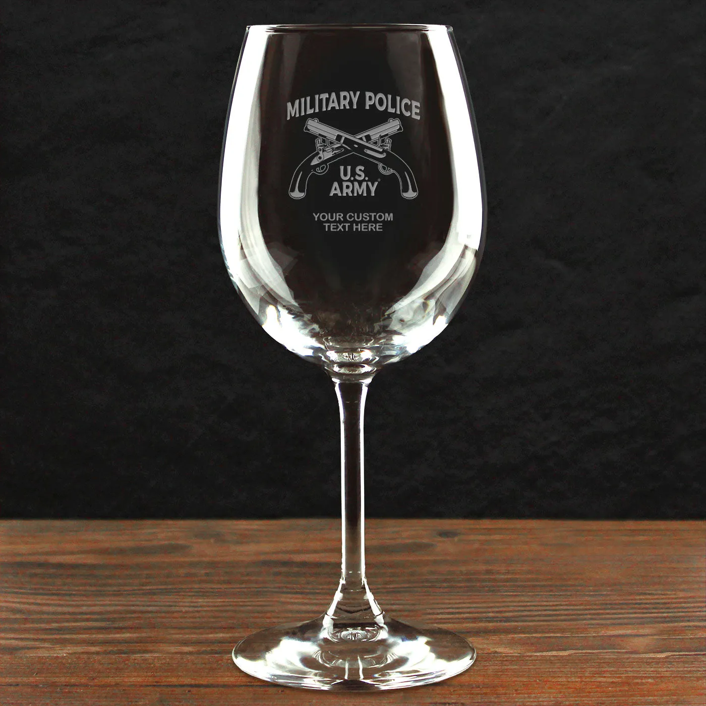 US Army Pick Your Design Personalized 16 oz. Wine Glass